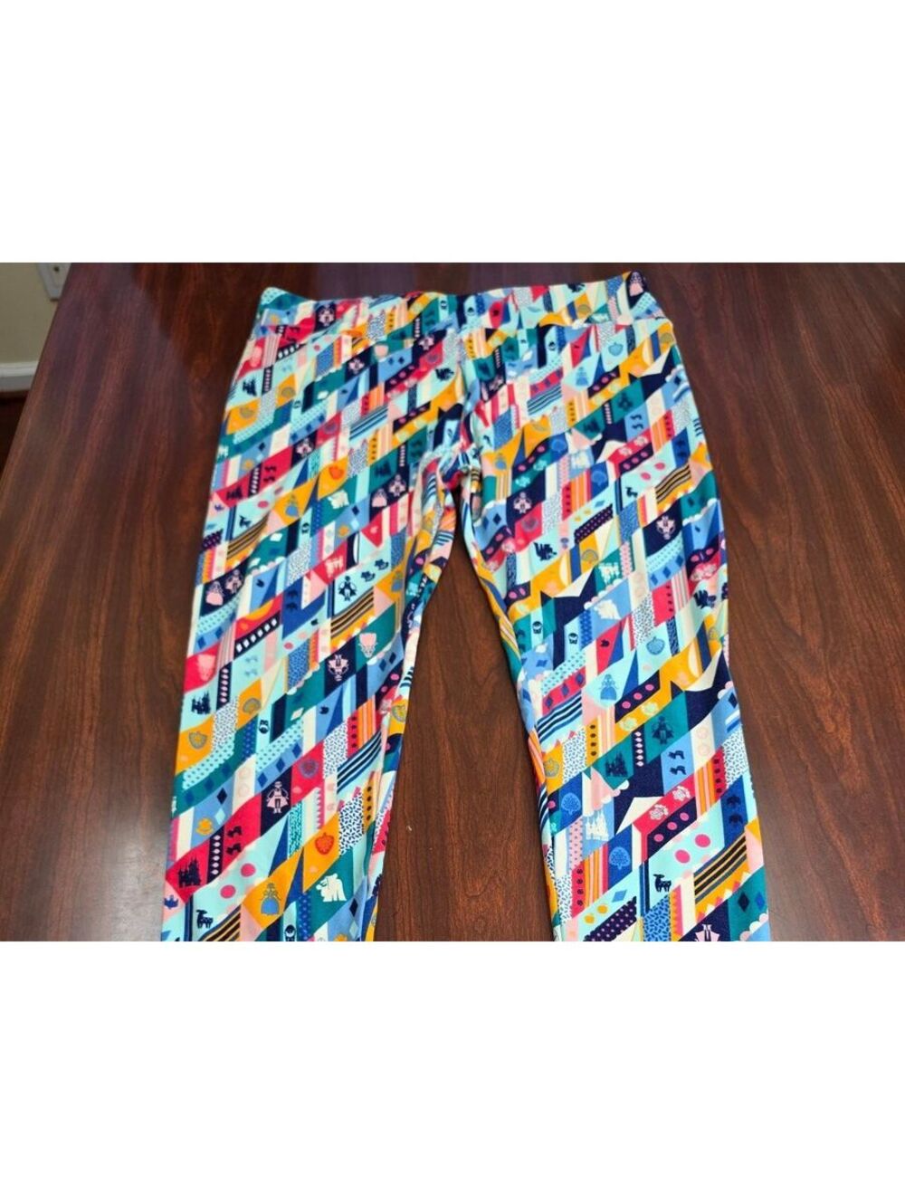 LuLaRoe TC Leggings Colorful Abstract Mosaic Retro Festival Athleisure Plus Size